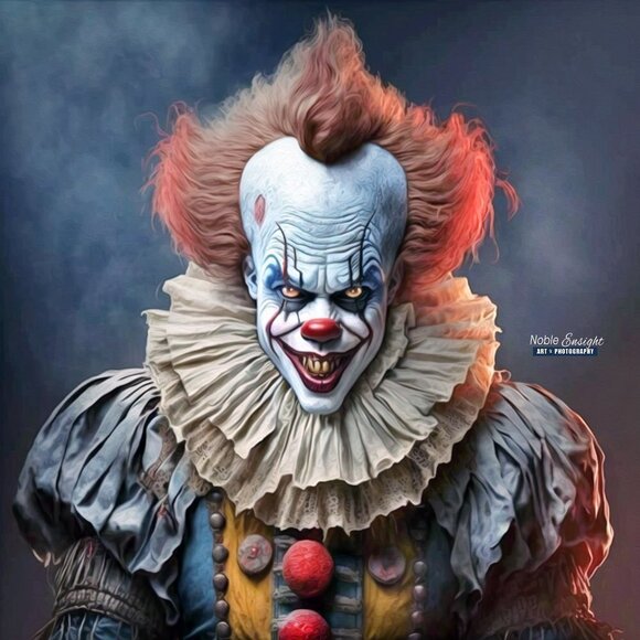Pennywise The Clown IT‎ Scary Fantasy Wall Art Watercolor Oil Painting Pr… - Picture 6 of 6